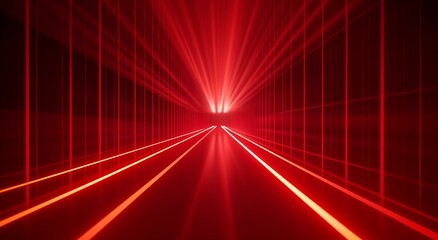 Aufkleber - Red gradient background with bright light and linear effects.