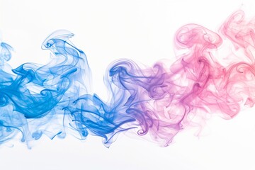 Poster - colorful smoke on white