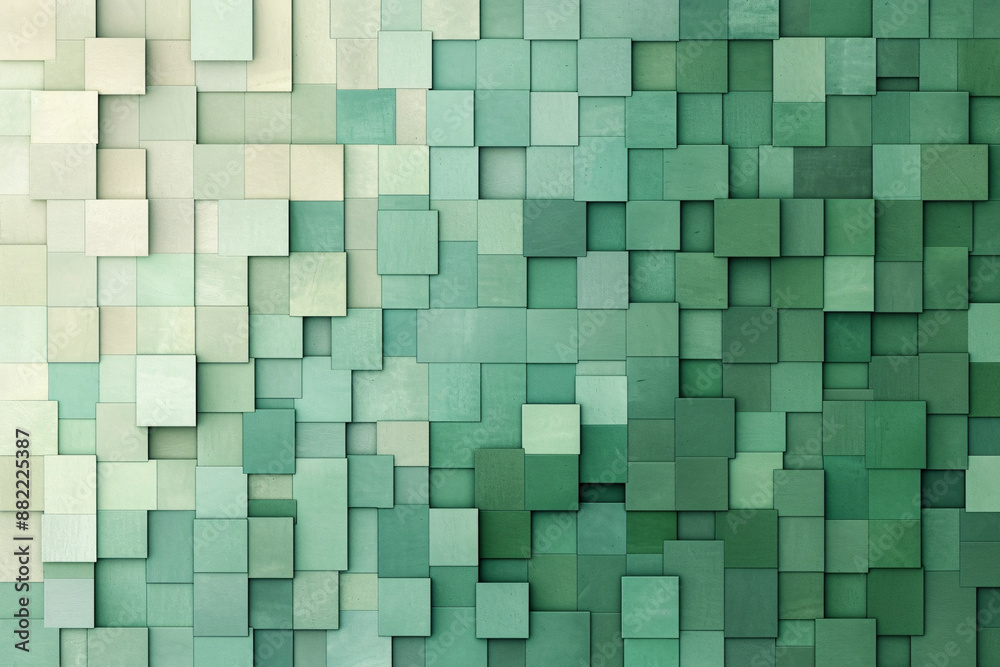 Abstract Pixel Blocks 2. A complex abstract pixel art design made up of squares in different ...