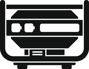 Poster - black silhouette of a portable power generator supplying electricity