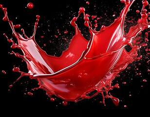 Aufkleber -  Red Splash- A vivid red splash, isolated on a transparent background. _1(256)