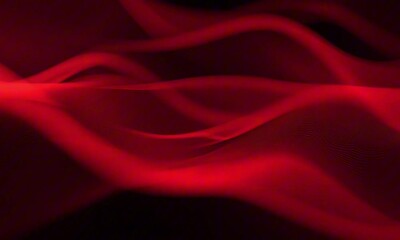 Wall Mural - Abstract background red color flow wave dark noise texture