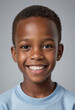 © jarntag - Portrait view of a regular happy smiling Botswana boy, ultra realistic, candid, social media, avatar image, plain solid background