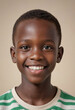 © jarntag - Portrait view of a regular happy smiling Burkina Faso boy, ultra realistic, candid, social media, avatar image, plain solid background
