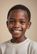 © jarntag - Portrait view of a regular happy smiling Malawi boy, ultra realistic, candid, social media, avatar image, plain solid background