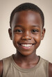 © jarntag - Portrait view of a regular happy smiling Malawi boy, ultra realistic, candid, social media, avatar image, plain solid background