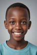 © jarntag - Portrait view of a regular happy smiling Rwanda boy, ultra realistic, candid, social media, avatar image, plain solid background