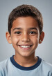 © jarntag - Portrait view of a regular happy smiling Honduras boy, ultra realistic, candid, social media, avatar image, plain solid background