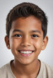 © jarntag - Portrait view of a regular happy smiling Tuvalu boy, ultra realistic, candid, social media, avatar image, plain solid background