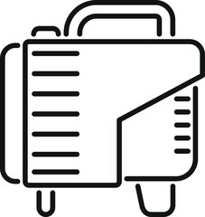 Poster - Simple line drawing of a welding machine used for metal fabrication and repair