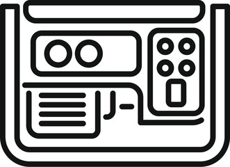 Poster - portable power station supplying electricity to electrical appliances during power outage