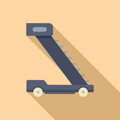 Poster - passenger boarding bridge connecting an airplane to the airport terminal for easy boarding and disem