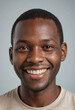 © jarntag - Portrait view of a regular happy smiling Mozambique man, ultra realistic, candid, social media, avatar image, plain solid background