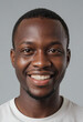 © jarntag - Portrait view of a regular happy smiling Sierra Leone man, ultra realistic, candid, social media, avatar image, plain solid background