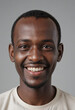 © jarntag - Portrait view of a regular happy smiling Sudan man, ultra realistic, candid, social media, avatar image, plain solid background