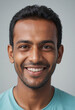 © jarntag - Portrait view of a regular happy smiling Maldives man, ultra realistic, candid, social media, avatar image, plain solid background