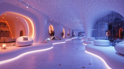 Poster - Futuristic showroom design with interactive elements