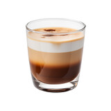 A small glass cup of cortado transparent png