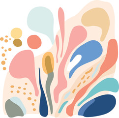 abstract liquid and organic shape graphic element doodle art for print, pattern, and wall art.