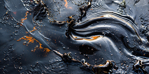 Poster - Black Oil Abstract Background