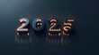 © cvetikmart - Creative acrylic signboard with glowing 2025 numbers for New Year Number 2025, New Year, Christmas