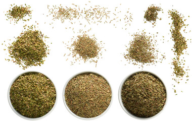 Dried green seasoning collection - Ready to use Premium PNG Cutout Isolated image