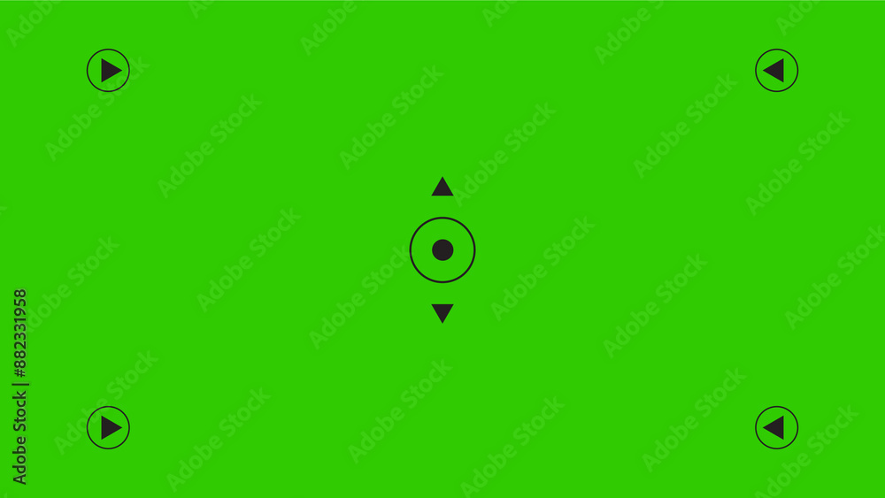 Trackingpoint Greenscreen Green screen with VFX motion tracking markers. Chroma key color video ...