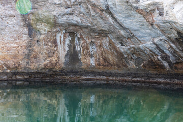 Beautiful seaside landscape on the island of Thassos - Giola lagoon - Eye of Zeus.