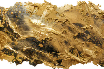 Wall Mural - Large gold foil paint texture with a transparent background