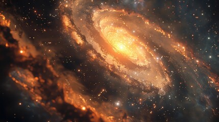 Wall Mural - visualize the logos in a deep space setting, a divine figure from whom galaxies spiral into existenc