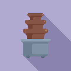 Poster - Chocolate fountain flowing on special machine, dessert for party or wedding