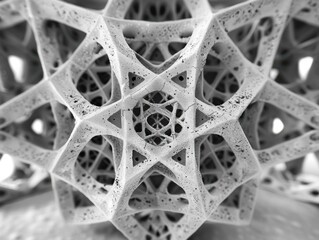 Poster - 3D printed object resembling a coral or other organic structure. AI.