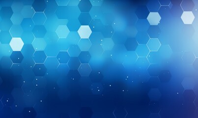 blue background with a hexagon outline vector illustration. digital technology and science concept, 