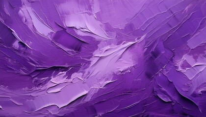 Wall Mural - Closeup of abstract purple art painting texture with oil brushstrokes on canvas 