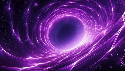 Wall Mural - Wormhole portal on the cosmos space with purple lightning sparks 