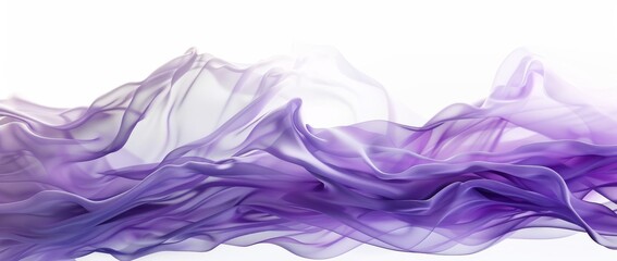 Wall Mural - The flowing lines of violet and white with platinum accents on a white background are luxurious and luxurious