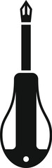 Poster - black silhouette of a screwdriver, a tool commonly used for fixing and repairing objects