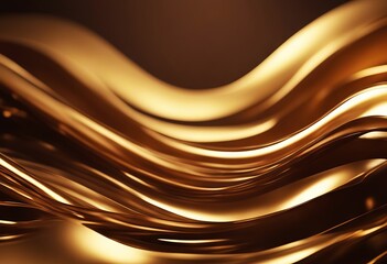 Wall Mural - wave abstraction abstract brown background waves gold design blurred wind