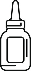 Sticker - Line drawing of a medical nasal spray bottle, used for relieving nasal congestion