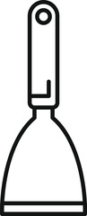 Canvas Print - Simple line icon of a kitchen spatula, perfect for projects related to cooking, baking, or kitchenware