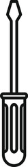Poster - Simple line art icon of a screwdriver, perfect for projects related to construction or diy