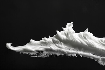 Wall Mural - A close-up shot of a piece of whipped cream, perfect for food or dessert photography