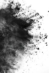 Poster - A close-up shot of a large dust cloud in black and white, suitable for use in editorial or commercial contexts