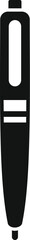 Poster - black office pen icon in simple style isolated on white background