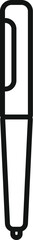 Poster - simple line icon of a pen used for digital signatures on documents