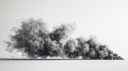 Wall Mural - A black and white photo of a cloud of smoke