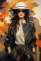 Wall Mural - Summary, line, paint paint background, modern fashion of modern fashion, generative IA