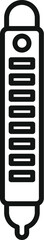 Poster - Electronic thermometer icon representing fever using simple line stroke