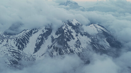 Wall Mural - Italy dolomites natural park Giau pass surroundings clouds and general images with drone