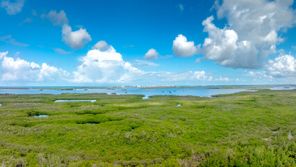 Sticker - drone view of Fort Myers, Florida 